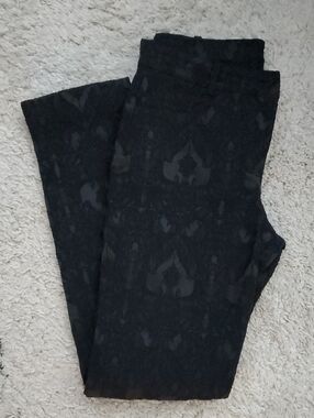 Cartise, Vintage Black stretchy denim/black lace brocade overlay, made in Canada
